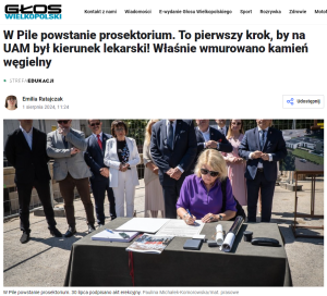 Kamień węgielny pod budowę prosektorium w Pile