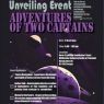 Poster for the “Unveiling Event: Adventures of Two Captains” hosted by the University Library in Poznań and UAM. The event takes place on June 11th from 5:00–7:00 PM at Nova Czytelnia Komiksów i Gazet. Highlights include poetry recitation, an author talk, and a vision-for-the-future discussion. The background features a stylized outer space scene with a planet, stars, and a silhouette of a person.