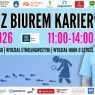 Plakat wydarzenia „Dzień z Biurem Karier” na UAM – 28 stycznia 2026, godz. 11:00–14:00, z udziałem wydziałów neofilologii, etnolingwistyki i nauk o sztuce; po prawej uśmiechnięty absolwent w birecie.
