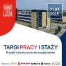 Grafika promująca Targi Pracy i Staży UAM, które odbędą się 31 marca 2026, z hasłem „Przyjdź i otwórz drzwi do swojej kariery”.