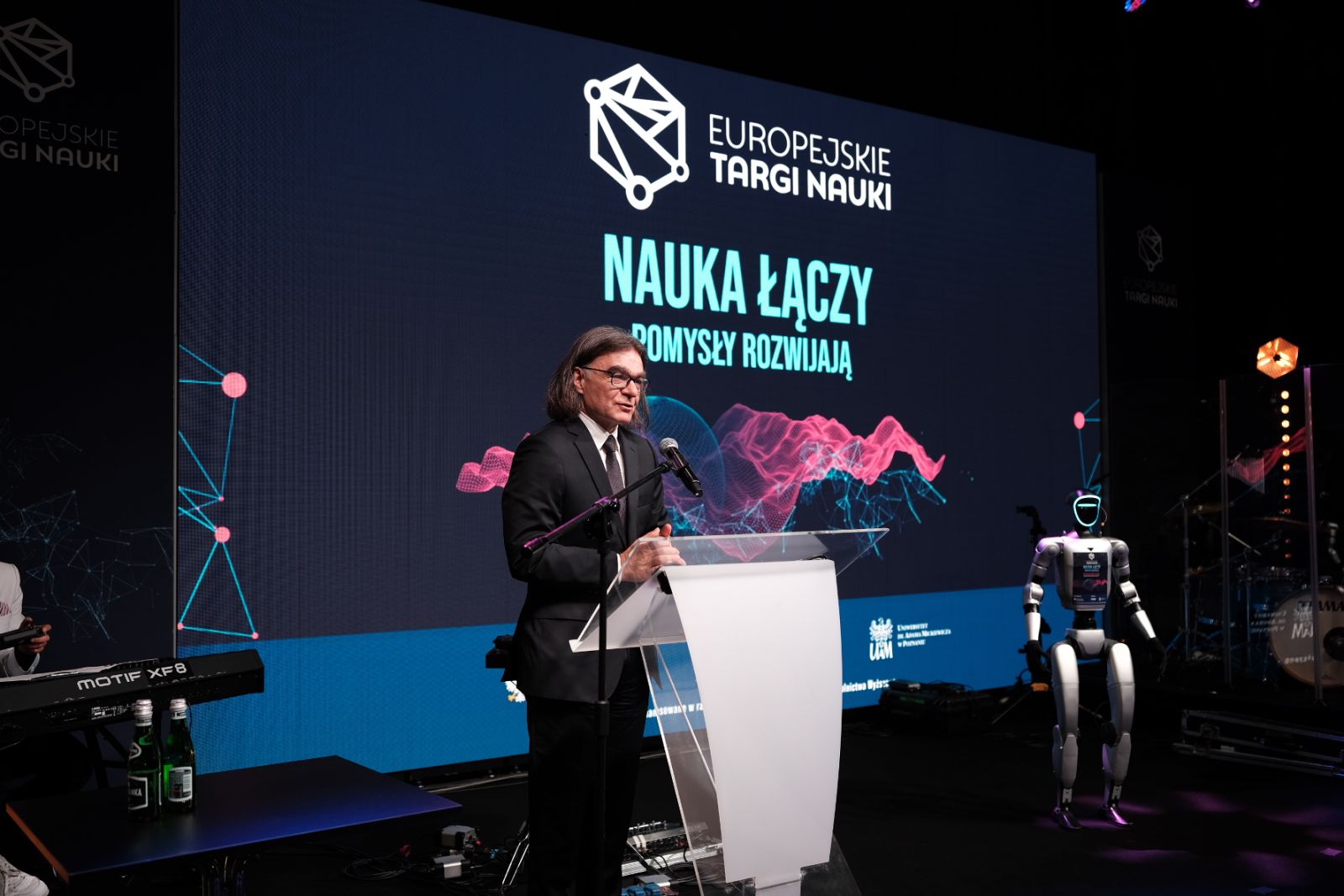 The European Science Fair 2026 - opening ceremony with Adam, the humanoid robot as host.