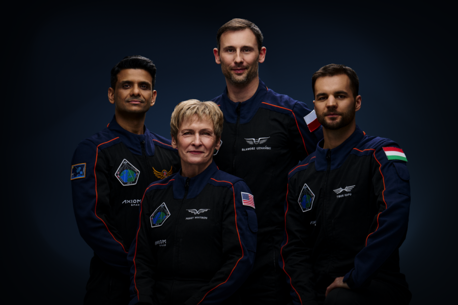 Peggy Whitson, Shubhanshu Shukla, Sławosz Uznański, Tibor Kapu