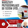 Plakat warsztatów przygotowujących do testów EPSO, 21 listopada 2025 r., organizowanych przez Ministerstwo Spraw Zagranicznych.