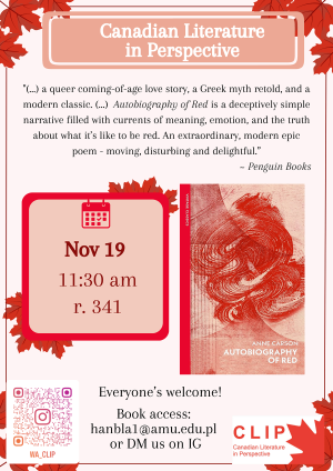 CLiP Reading Group meeting — Anne Carson’s “Autobiography of Red”
