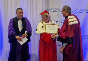AMU Rector Prof. Bogumiła Kaniewska was awarded an Honorary Doctorate from the University of Upper Alsace in Mulhouse