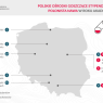 Infografika: mapa polski z zaznaczonymi uczelniami