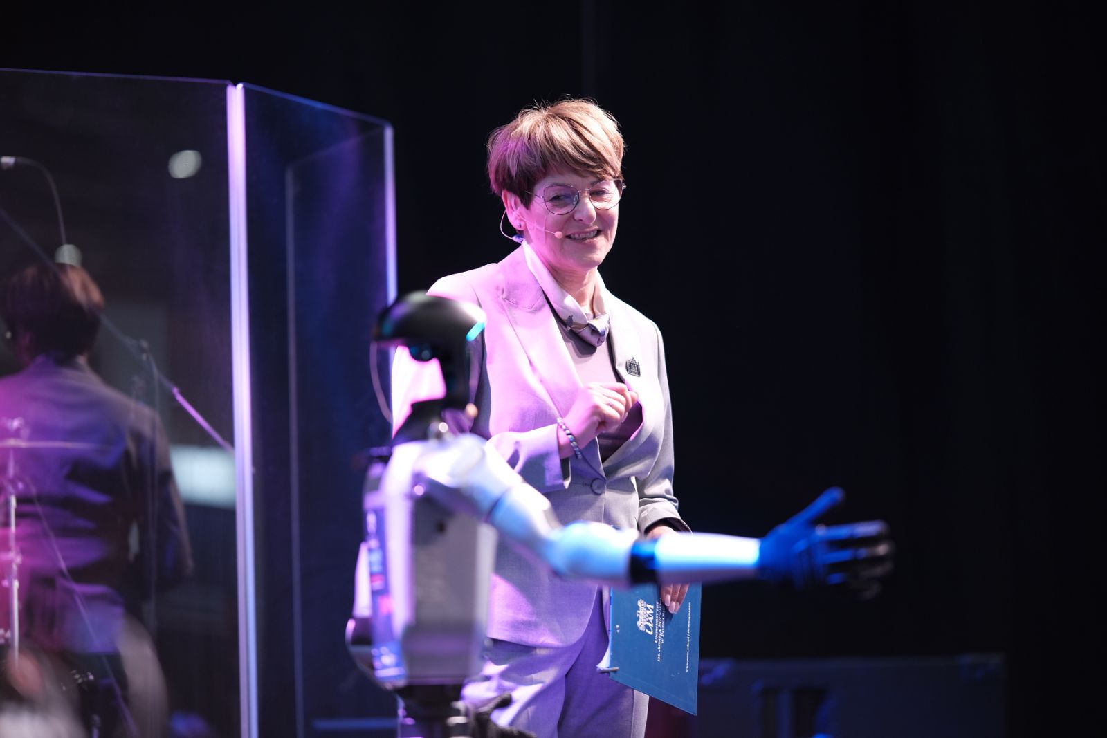 The European Science Fair 2026 - opening ceremony with Adam, the humanoid robot as host.