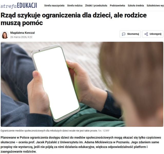 Print screen z artykułu