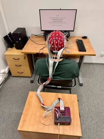 The photograph depicts new neuroscience equipment installed at the newly established Laboratory for Social Neuroscience 