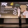 Scena podczas rozdania nagród na Międzynarodowym Festiwalu Filmowym - Filmów Archeologicznych we Florencji