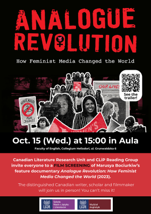 Screening poster. Information about the event. Fragment of an original film poster. Poster announcing the conversation with the author following the screening. Includes all the information from the announcement on the webpage