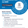 Plakat „Tydzień Bezpieczeństwa na UAM”, odbywający się 17–21 listopada 2025.