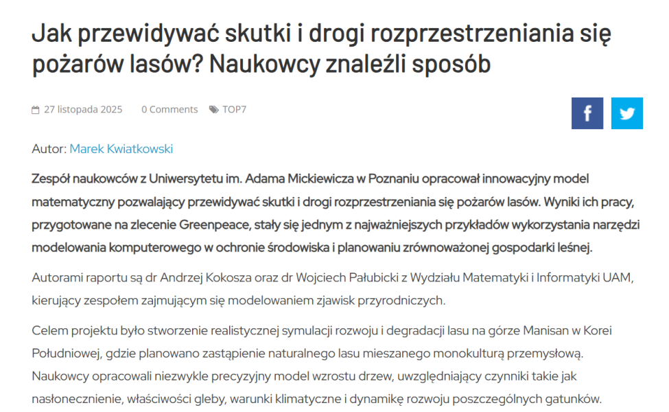 Print screen z artykułu
