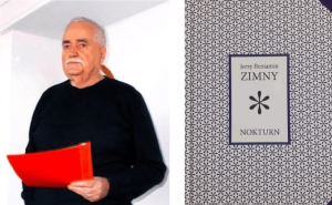 Po lewej zdjęcie Jerzego Beniamina Zimnego, po prawej okładka jego książki „Nokturn”