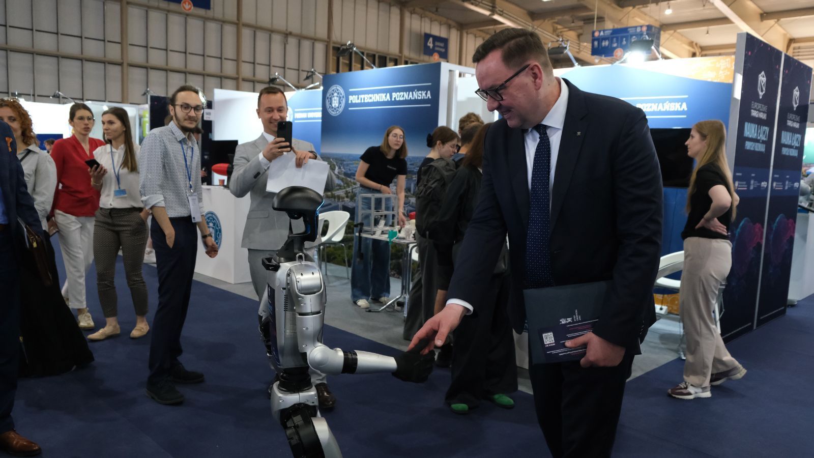 The European Science Fair 2026 - opening ceremony with Adam, the humanoid robot as host.