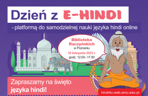 Dzień z E-hindi w Bibliotece Raczyńskich w Poznaniu