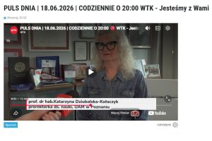 Prorektorka UAM prof. Katarzyna Dziubalska-Kołaczyk w WTK