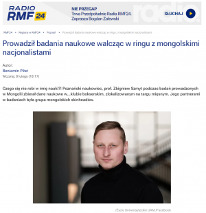 Czego się nie robi w imię nauki? Portal RMF24.pl o badaniach prof. Zbigniewa Szmyta.