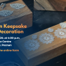 Poster promoting a workshop titled “Wooden Keepsake Boxes Decoration.” The image shows wooden boxes decorated with delicate, lace-like ornaments and jewelry elements placed on top. Event details include 27 April 2026 at 4:00 p.m., held at the AMU Welcome Centre, Św. Marcin 78 in Poznań, with registration via an online form.